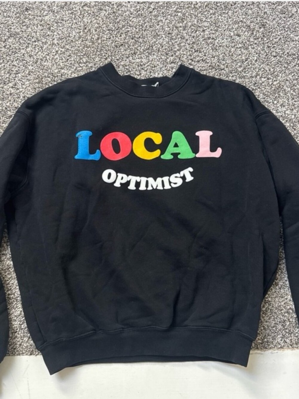 Madhappy Black Crewneck with Multicolor LOCAL Lettering Size Xl